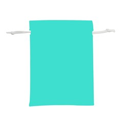 Color Turquoise Lightweight Drawstring Pouch (l) by Kultjers
