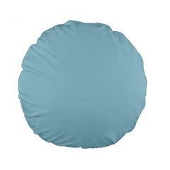Color Light Blue Standard 15  Premium Round Cushions by Kultjers