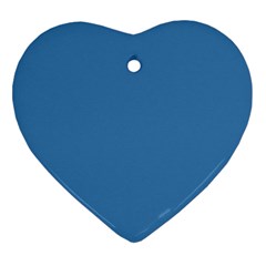 Color Steel Blue Heart Ornament (two Sides) by Kultjers