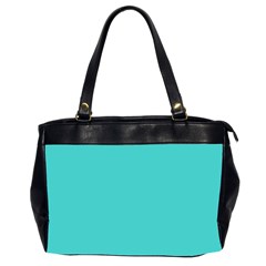 Color Medium Turquoise Oversize Office Handbag (2 Sides) by Kultjers