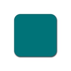 Color Dark Cyan Rubber Coaster (square)  by Kultjers