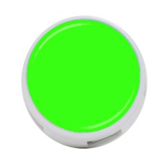Color Neon Green 4-port Usb Hub (one Side) by Kultjers