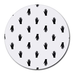 Vampire Hand Motif Graphic Print Pattern Round Mousepads by dflcprintsclothing