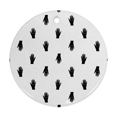 Vampire Hand Motif Graphic Print Pattern Ornament (round) by dflcprintsclothing