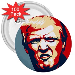 Trump Pop Art 3  Buttons (100 Pack)  by goljakoff