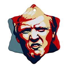 Trump Pop Art Snowflake Ornament (two Sides) by goljakoff