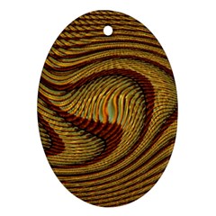 Golden Sands Oval Ornament (two Sides) by LW41021