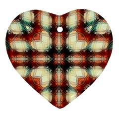 Royal Plaid  Heart Ornament (two Sides) by LW41021