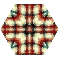 Royal Plaid  Wooden Puzzle Hexagon by LW41021