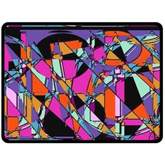 Abstract  Double Sided Fleece Blanket (large)  by LW41021