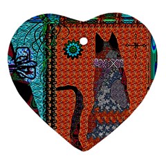 Cats Ornament (heart) by LW41021