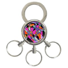 Abstract 2 3-ring Key Chain by LW323