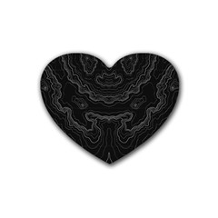 Topography Rubber Coaster (heart)  by goljakoff