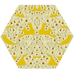 Sunshine Colors On Flowers In Peace Wooden Puzzle Hexagon by pepitasart