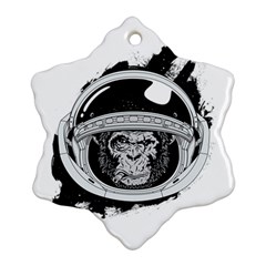 Spacemonkey Ornament (snowflake) by goljakoff