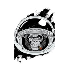 Spacemonkey Shower Curtain 48  X 72  (small)  by goljakoff