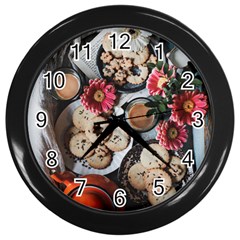 Cookies & Tea Tray  Wall Clock (black) by Incredible