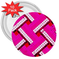 Pop Art Mosaic 3  Buttons (10 Pack)  by essentialimage365