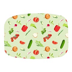 Seamless Pattern With Vegetables  Delicious Vegetables Mini Square Pill Box by SychEva