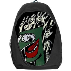 Monster Bird Portrait Illustration Backpack Bag by dflcprintsclothing