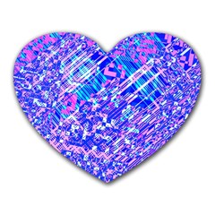 Root Humanity Bar And Qr Code Combo In Purple And Blue Heart Mousepads by WetdryvacsLair