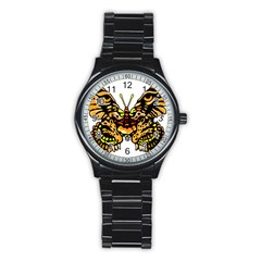 Bigcat Butterfly Stainless Steel Round Watch by IIPhotographyAndDesigns