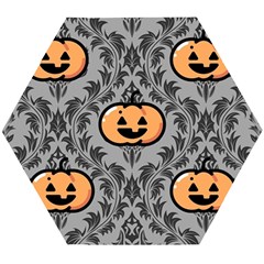 Pumpkin Pattern Wooden Puzzle Hexagon by InPlainSightStyle