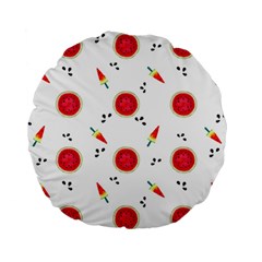 Slices Of Red And Juicy Watermelon Standard 15  Premium Round Cushions by SychEva