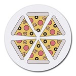 Pizza-slice-food-italian Round Mousepads Front