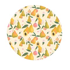 Yellow Juicy Pears And Apricots Mini Round Pill Box by SychEva