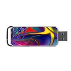 Colorful Rainbow Modern Paint Pattern 13 Portable Usb Flash (one Side) by DinkovaArt