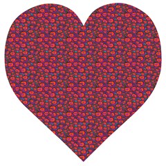 Pink Zoas Print Wooden Puzzle Heart by Kritter