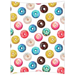 Delicious Multicolored Donuts On White Background Back Support Cushion by SychEva