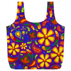 Gay Pride Rainbow Floral Paisley Full Print Recycle Bag (xxxl) by VernenInk