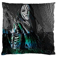 Glitch Witch Large Flano Cushion Case (one Side) by MRNStudios