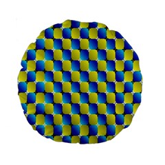 Illusion Waves Pattern Standard 15  Premium Round Cushions by Sparkle