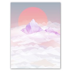 Mountain Sunset Above Clouds Poster 18  X 24  by Giving