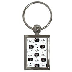 Cute Cameras Doodles Hand Drawn Key Chain (rectangle) by Sapixe