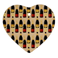 Champagne For The Holiday Heart Ornament (two Sides) by SychEva
