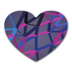 3d Lovely Geo Lines Heart Mousepads by Uniqued