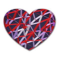 3d Lovely Geo Lines Vii Heart Mousepads by Uniqued