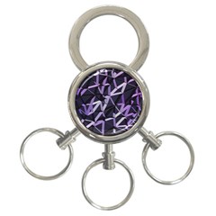 3d Lovely Geo Lines Vi 3-ring Key Chain by Uniqued