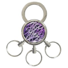 3d Lovely Geo Lines  Iv 3-ring Key Chain by Uniqued