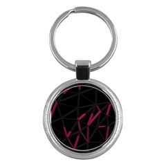 3d Lovely Geo Lines Viii Key Chain (round) by Uniqued
