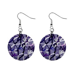 3d Lovely Geo Lines Ix Mini Button Earrings by Uniqued