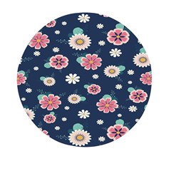 Flowers Pattern Mini Round Pill Box by Sparkle