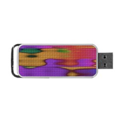 Puzzle Landscape In Beautiful Jigsaw Colors Portable Usb Flash (two Sides) by pepitasart