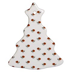Funny Cartoon Sketchy Snail Drawing Pattern Ornament (christmas Tree)  by dflcprintsclothing