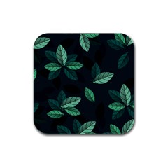 Foliage Rubber Square Coaster (4 Pack) by HermanTelo