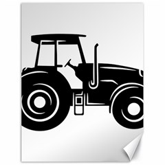Black-farm-tractor-cut Canvas 18  X 24  by DinzDas